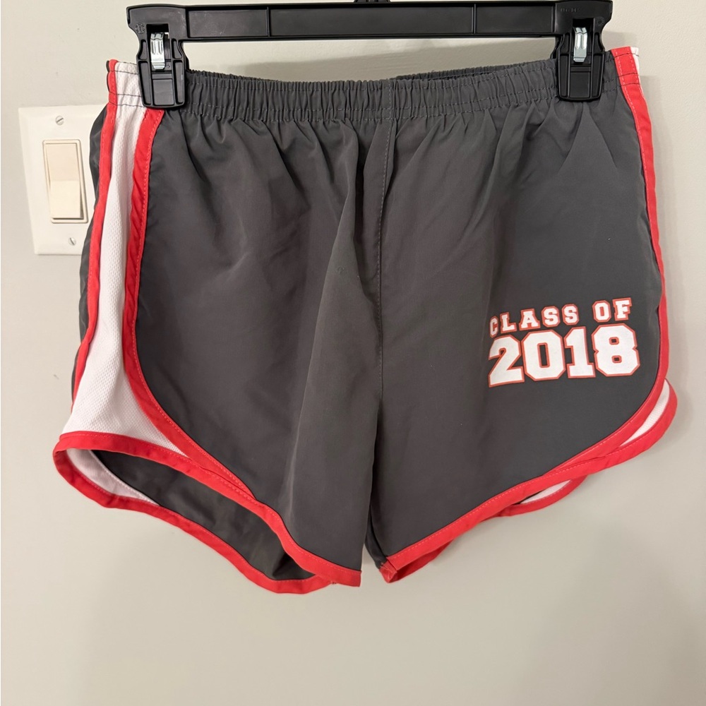 Boxercraft Gray Athletic Shorts with Red Trim